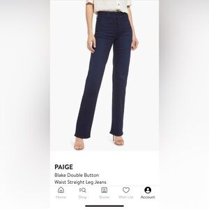 PAIGE Dark Blue Jeans